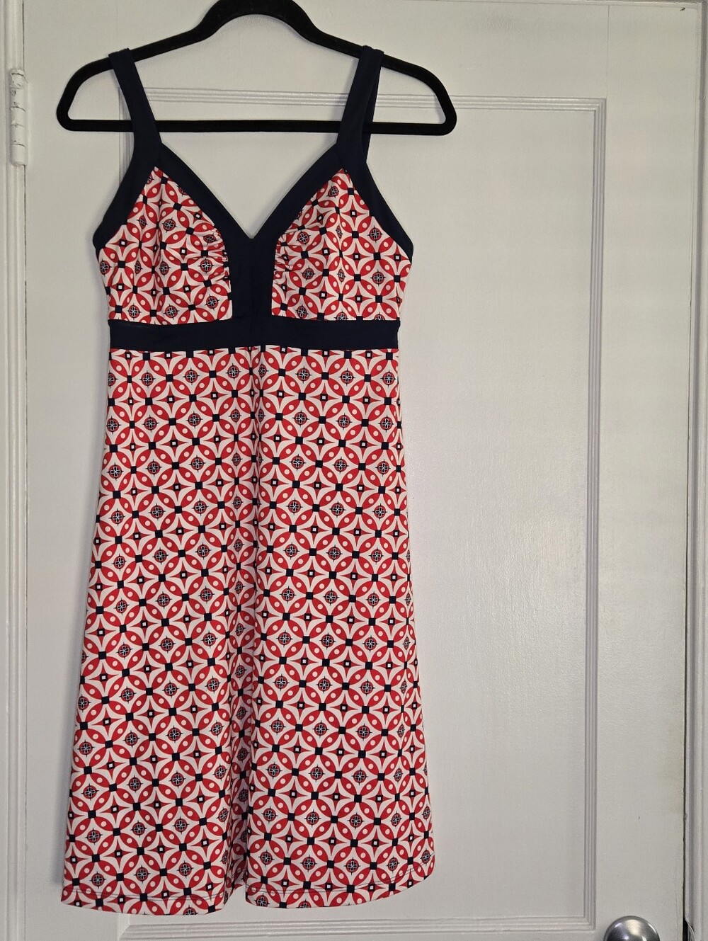 Patagonia Geometric Red, White & Blue Dress Women's Small